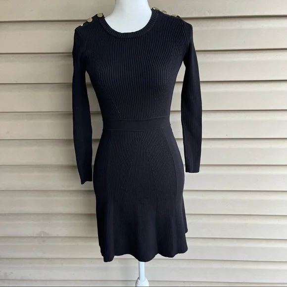 Gianni Bini | Dresses | Gianni Bini Black Fitted Sweater Dress Size Xs |  Poshmark